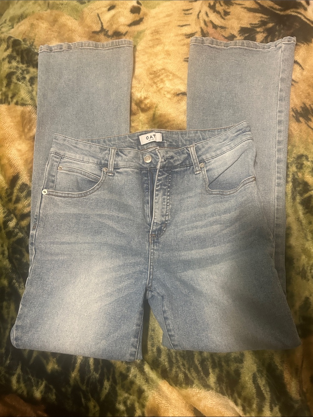 Oat New York Light Blue Straight Leg Jeans